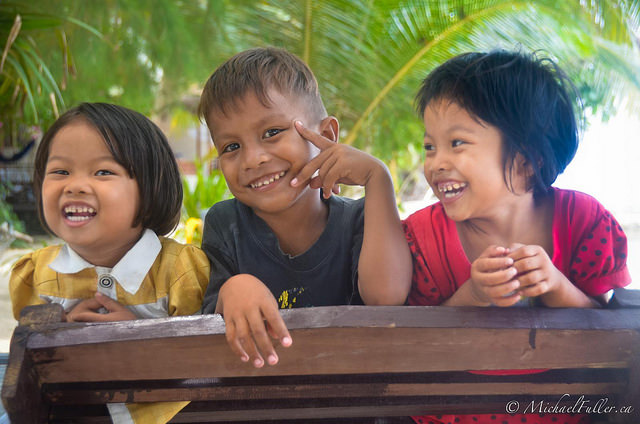cute Togean kids