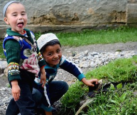 kids at play in Kyrgyzstan
