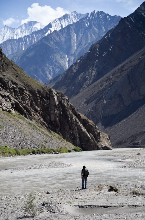 walking in the tajikistan mountains